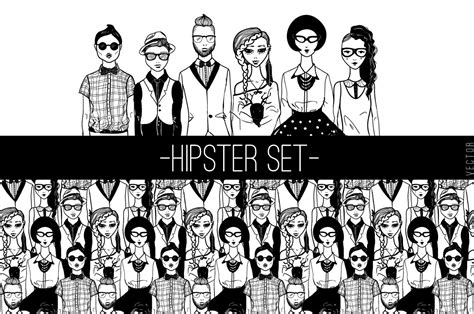 Hipster Set ~ Illustrations ~ Creative Market
