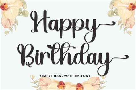Happy Birthday Script Free Fonts Download