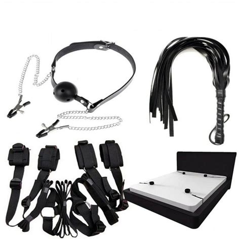 under bed restraints open mouth gag whip bdsm sex toy for men women couples nipple clamp couples kit