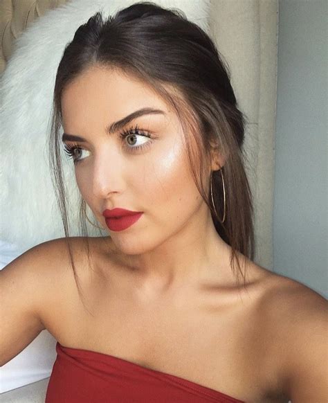 ig tanyacheban bold red lipsandthat summer time glow beautiful makeup hair makeup makeup looks