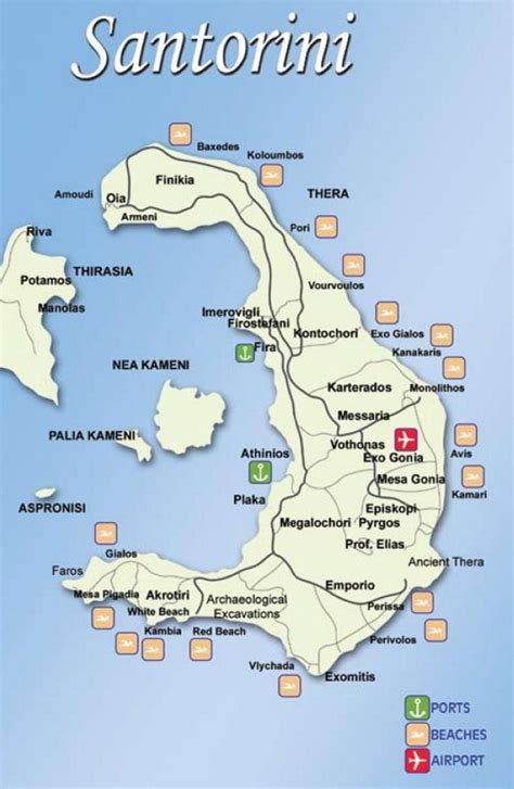 Santorini Kartta Kartta