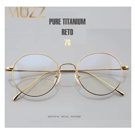 muzz pure titanium round eyeglasses frame optical frames unisex glasses retro eyeglasses