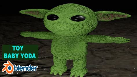 How To Make Baby Yoda Toy In Blender 29 Blender 3d Youtube