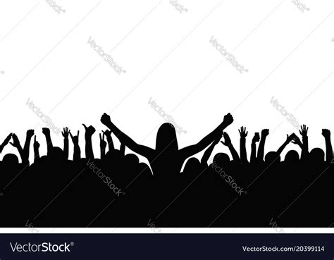 Crowd Of People Are Applauding People Show Vector Image