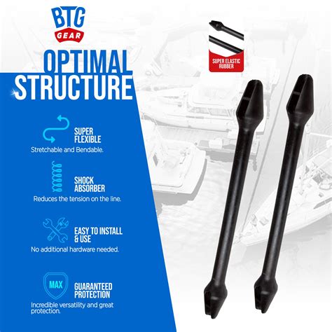 Two Boat Dock Line Snubbers For Marine Mooring Ropes Btggear