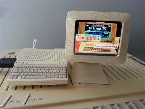 Miniature 3d Printed Retro Apple Setup With Raspberrypi