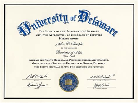 University Of Delaware Unveils New Diploma Design Reflecting Heritage