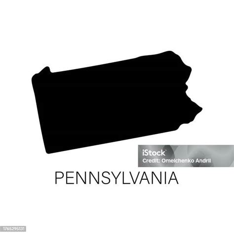 Pennsylvania State Map Silhouette Icon Stock Illustration Download