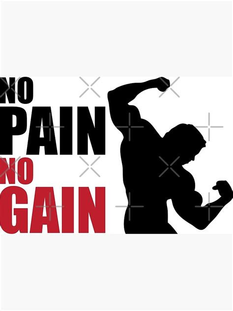No Pain No Gain Canvas Print For Sale By Djbalogh Redbubble
