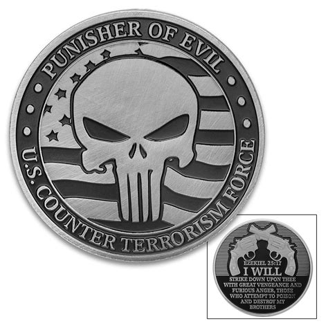 Punisher Of Evil Challenge Coin Crafted Of
