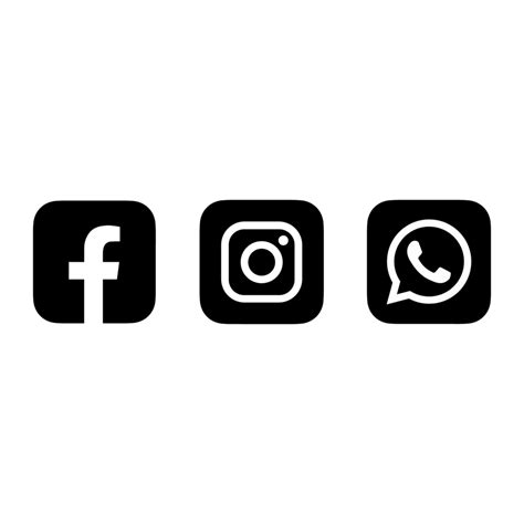 Facebook Instagram Whatsapp Logo Transparent Png 24983644 Png