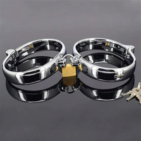 Aliexpress Buy Chastity Locks Stainless Steel Handcuff Ankle Cuff