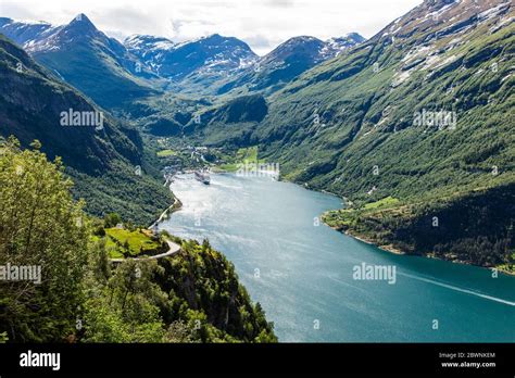Geiranger Harbor And Fjord In More Og Romsdal County In Norway Famous