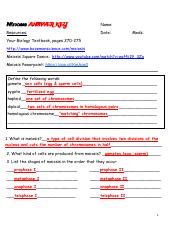 To produce two similar daughter cells, the complete dna instructions in the cell must be duplicated.dna replication occurs during this s (synthesis) phase. A1) Meiosis Worksheet Answer Key.pdf - Meiosis ...