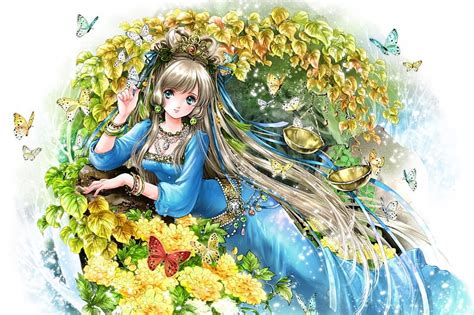 720p Free Download Zodiac ~ Libra Girl Libra Anime Flower Zodiac