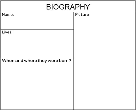 Printable Biography Templates And Examples Ms Word Templatedata