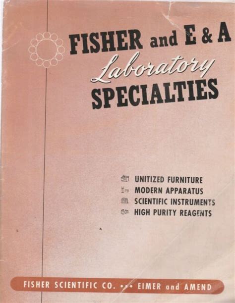FISHER AND E&A LABORATORY SPECIALTIES 1948 CATALOG-SCIENTIFIC