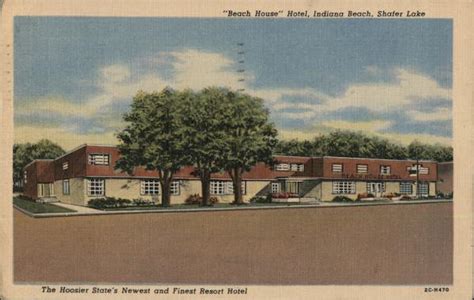 Beach House Hotel Indian Beach Shafer Lake Monticello IN Postcard