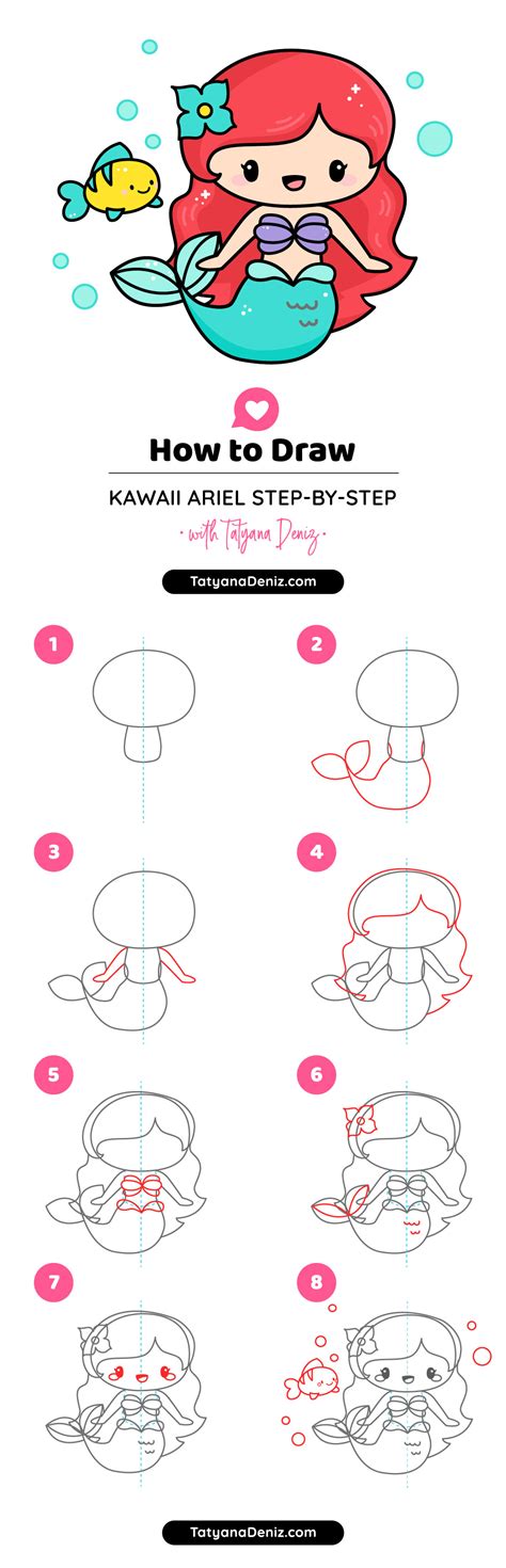 Check spelling or type a new query. How to draw little mermaid Ariel cute and easy step-by-step