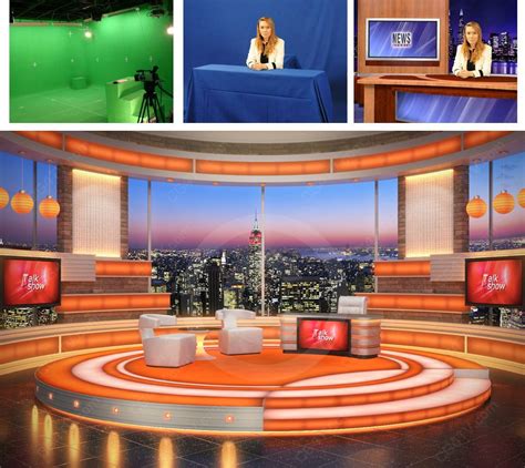 Green Screen Technology Allows To Create Videos With Professional Studio Backgrounds Orange