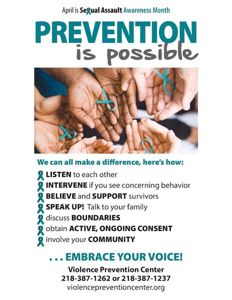 Violence Prevention Center April Is Sexual Assault Awareness Month