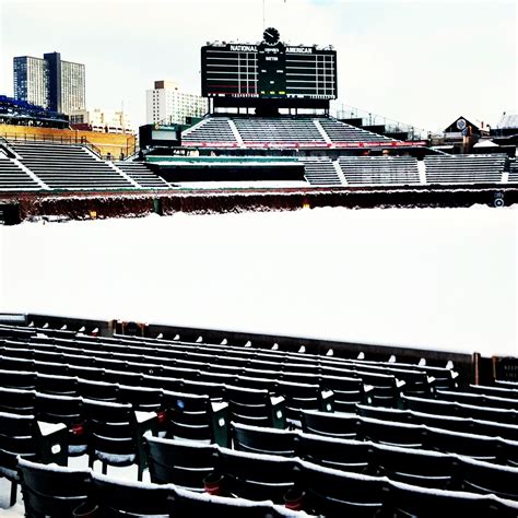 A Wrigley Field Winter Wonderland. | Wrigley field, Wrigley field