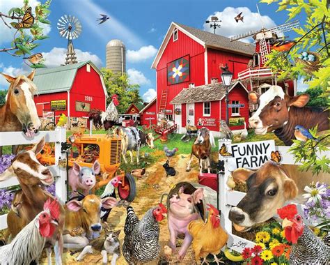 Funny Farm 1000 Piece Puzzle Hobby Express Inc