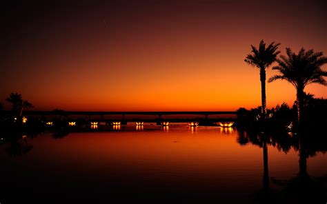 Download Wallpaper 3840x2400 Dubai Night Evening Sunset Orange