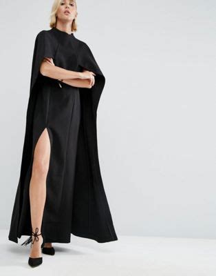 Soldes pour un achat robe longue au meilleur prix. ASOS WHITE - Robe longue avec cape | ASOS