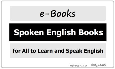 Spoken English Books For All To Learn And Speak English