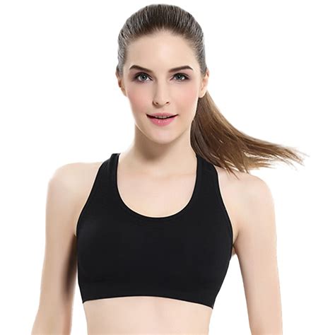 Women Colorful Breathable Sports Bra Solid Fitness Athletic Padded Up Yoga Vest Seamless