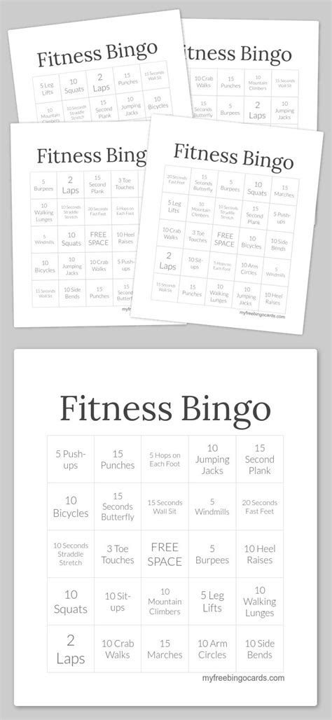 Create custom bingo cards for your favourite tv shows, sports events, movies, anything you like! Fitness Bingo | Bingo cards, Bingo for kids, Free bingo cards