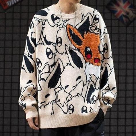 Japan Anime Sweater Cartoon Cute Streetwear Pullovers Fashion Casual O