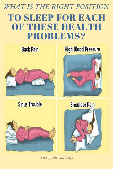 right position to sleep for each of these health problems health problems health health and