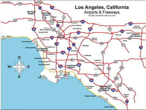 This Info Graph Map Of The Greater Los Angeles Area Shows The Freeway
