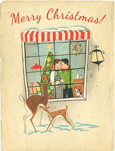 the art of felix d eon — one of my new gay mid century christmas card