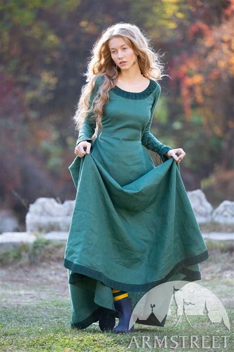 Linen Dress Autumn Princess Medival Outfits Medieval Dress