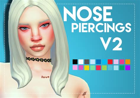 Unisex Nose Piercings V2 Sims 4 Piercings Sims 4 Sims 4 Toddler
