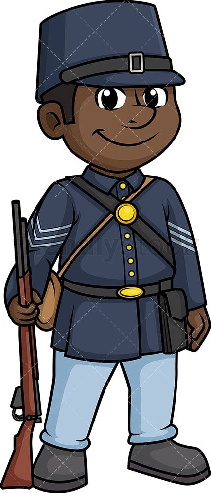 Civil War Union Army Soldier Cartoon Clipart Vector Friendlystock