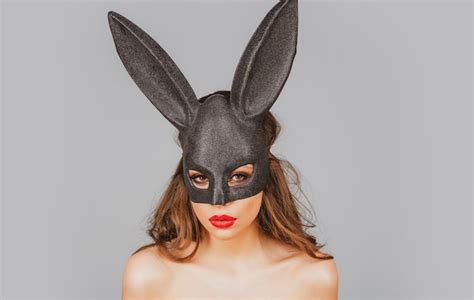 Premium Photo Bunny Woman Beautiful Naked Girl In Fashion Bunny Mask