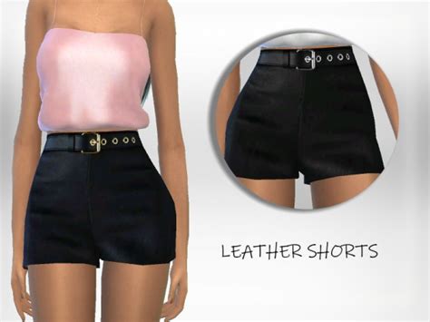 The Sims Resource Leather Shorts By Puresim Sims 4 Downloads