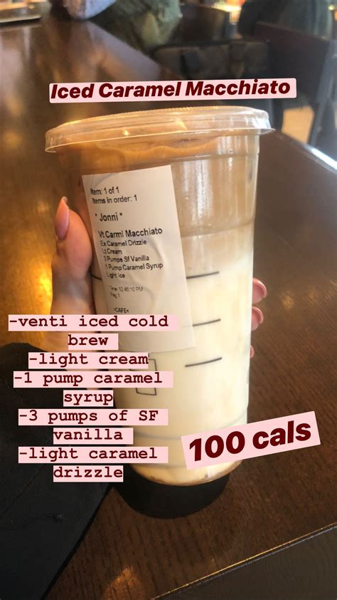 Healthy Starbucks Drink 100 Calories Starbucks Secret Menu Iced Venti