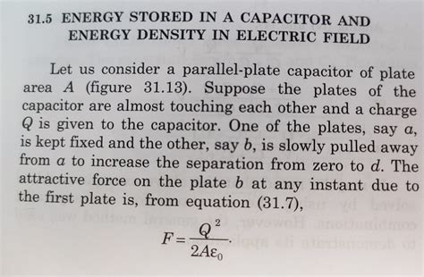Solved What Is The Correct Derivation Of Energy Stored In Parallel Plates Capacitor Solveforum