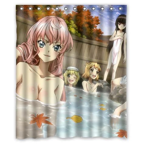 Symphogear Sexy Anime Girls Customized Waterproof Shower Curtain