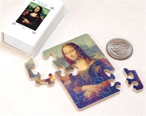 A Pocket Sized Puzzle Of Mona Lisa Hand Cut And Made Of Wood