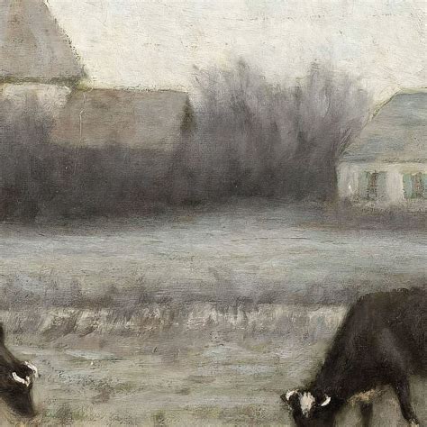 Tv Art Cows Painting Moody Country Landscape Vintage K K Etsy