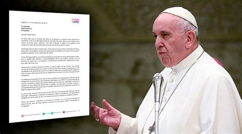 Defendamos La Paz Envía Carta Al Papa Francisco Donde Le Piden Velar