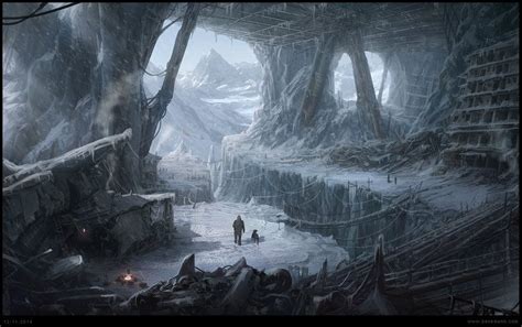 Winter Earth Fantasy Landscape Post Apocalyptic City Post