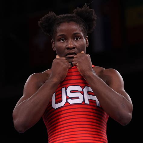 Mensah Stock Becomes First Black Us Womens Wrestler To Win Olympic Gold