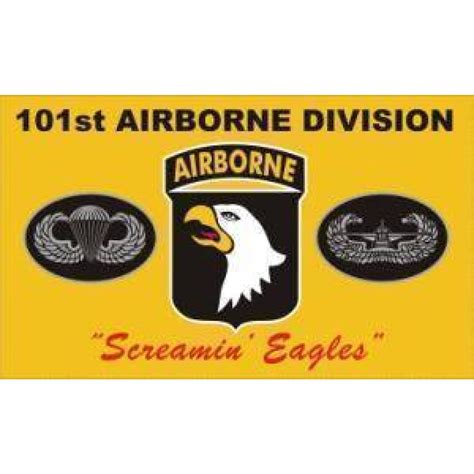 101st Airborne Division Screaming Eagles Flag Yellow